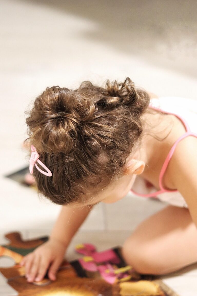 hairstyle, game, childhood, puzzle, chignon, girl, kid, child